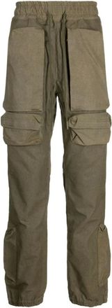Readymade Straight Trousers, male, Green, XS, Embroidered Cargo Track Trousers