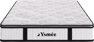 VENTE-UNIQUE.COM Colch&oacute;n cl&aacute;sico poli&eacute;ster blanco 160 x 200 cm