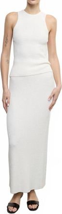 Enza Costa Boucle Knit Skirt In Off White