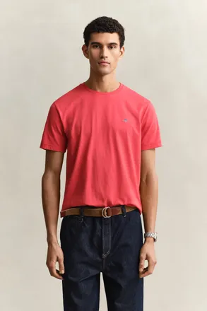 GANT Men Regular Fit Shield T-Shirt (XXXL) ROSE RED