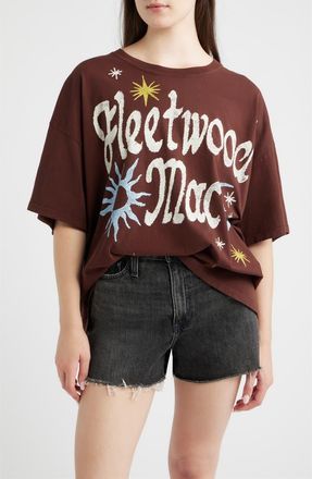 Daydreamer Fleetwood Mac 1973 Doodle Graphic T-Shirt in Brown at Nordstrom