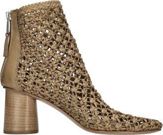 Elena Iachi Schoenen, Dames, Beige, 37 EU, Leer, Enkellaarsjes