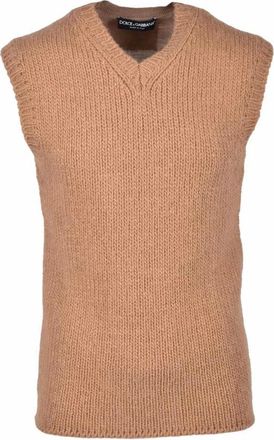 Dolce & Gabbana Maglia - Heren - Spencers - Bruin - L - Wol - Truien & Vesten