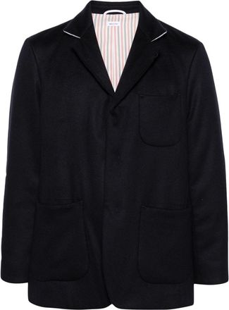 Thom Browne padded cashmere shirt jacket - men - Cashmere/Polyester/Feather Down - 0 - Blue