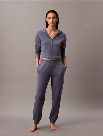 Calvin Klein Womens Terry Lounge Joggers - Blue - XL