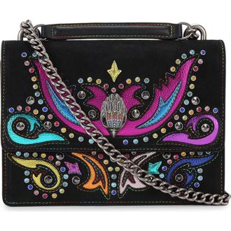 Kurt Geiger Shoreditch Western Leather Crossbody Bag in Charcoal at Nordstrom Rack