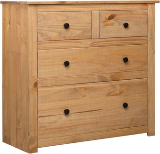 vidaXL Vidaxl - Aparador De Madera Maciza De Pino Estilo Panam&aacute; 80x40x83 Cm