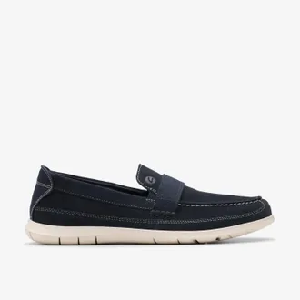 Clarks Flexway Band Navy Suede