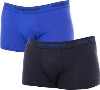 Emporio Armani 2-Pack Retro Boxers- Elastisch Katoen - Heren - Onderbroek - Veelkleurig - S - Katoen - Ondergoed