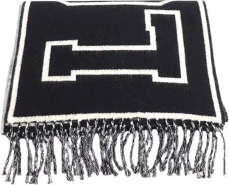Louis Vuitton Pre-owned Scarves, male, Black, Size: ONE SIZE Pre-owned Echarpe City Louis Wool Cashmere Scarf