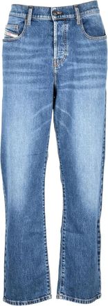 Diesel Blue Cotton-Blend Stretch Jeans