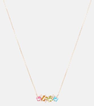 Suzanne Kalan Nadima 14kt rose gold necklace with topaz, citrine and diamonds