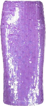 P.A.R.O.S.H. sequin-embellished pencil skirt - women - Elastane/Polyamide/PVC/Polyamide/Elastane - S - Purple