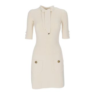 Elisabetta Franchi Knitted Kleedjes - Dames - Kleedjes - Wit - S - Kleedjes
