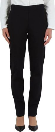 Elena Miro Hoge taille stretch broek - Dames - Slim Fit Broeken - Zwart - 5XL - Broeken