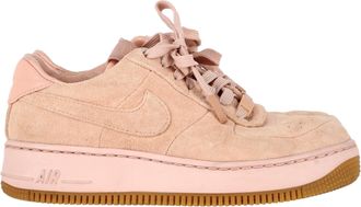 Nike Pre-owned Womens Air Force 1 Low Particle Pink Sneakers in Pastel Suede - Size UK 5