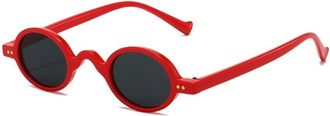 Generic Outdoor Men Sunglasses Vacation Women Small Frame Sun Glasses(Red)
