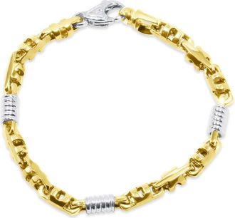 Pompeii3 Mens Link 14k Gold (32gram) or Platinum (52gram) 6mm Bracelet 8.5