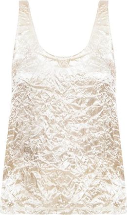 Lanvin Satijnen Tanktop - Dames - Tops zonder mouwen - Beige - S - Satijn - Tops