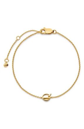 Monica Vinader Initial Chain Bracelet in 18K Gold Vermeil Q at Nordstrom