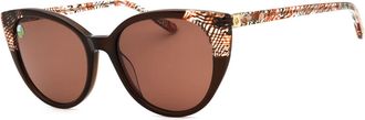 Anne Klein AK7099 200 Womens Sunglasses Brown Size 54