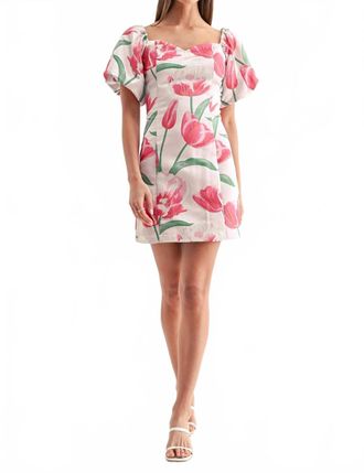 Adelyn Rae Esther Off Shoulder Mini Dress In Tulip