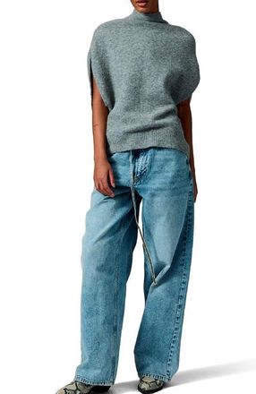 Day Birger Et Mikkelsen Frodie Mock Neck Draped Vest in Grey Melange at Nordstrom, Size X-Large