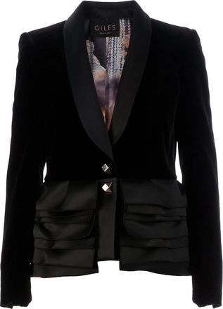 Giles fitted jacket - Nero