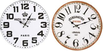 Trade Shop Trade Shop - Orologio Da Parete In Legno Rotondo Vintage Retro Analogico Casa Cucina 218694