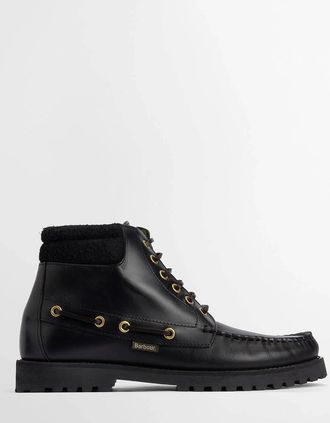 Barbour Mens Tiller Moccasin Boot Black - Size: 11