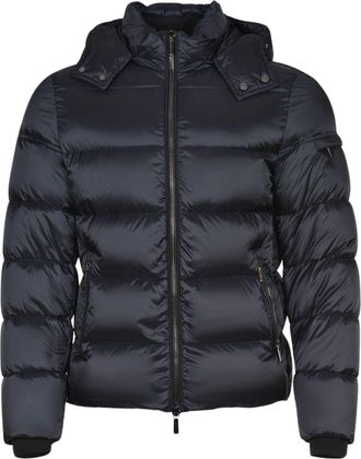 Moorer Brett SH Glossy Hooded Quilted Puffer Jacket
