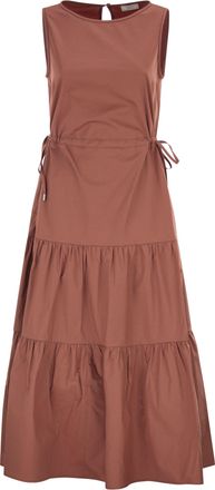 PESERICO Vestido midi sin mangas Peserico de algod&oacute;n el&aacute;stico