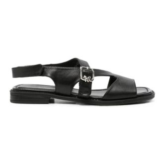 Sergio Moretti Schoenen, Dames, Zwart, 40 EU, Sandalen met open neus