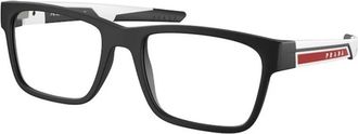 Prada Glasses, male, Black, 55 MM, Pillow Eyeglasses