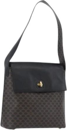 Celine Pre-owned Shoulder Bags, female, Black, Size: ONE SIZE Pre-owned Macadam Canvas Shoulder Bag