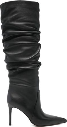 Michael Kors Black Leather Knee-High Boots