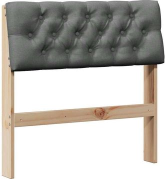 vidaXL Cabecero Tapizado Gris Oscuro 75 Cm Madera De Pino Macizo Vidaxl