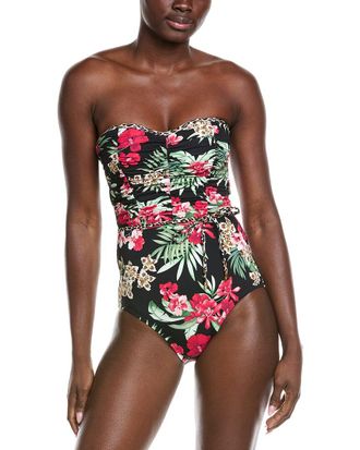 Tommy Bahama Lily Cat Shirred Bandeau One-Piece