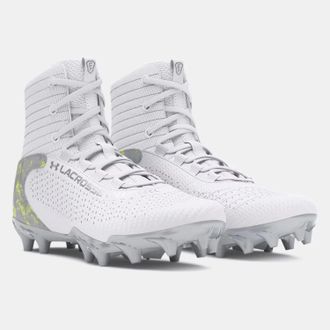 Under Armour Mens Under Armour Highlight 2 MC 3028699-100 Kids White Silver Lacrosse Cleats TF9701