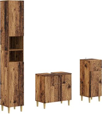 vidaXL Juego De Armarios De Ba&ntilde;o De 3 Piezas Delft Vidaxl