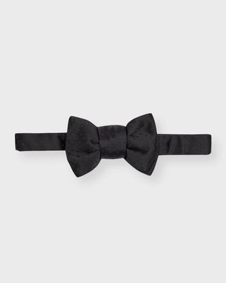 Charvet Men & apos;s Satin Tonal Pattern Bow Tie