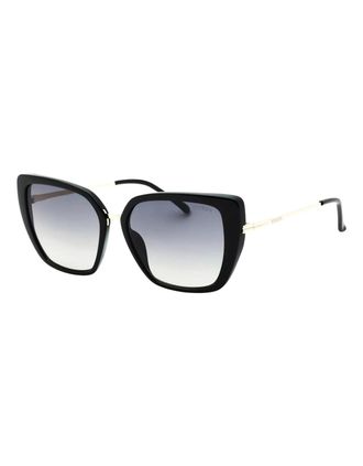 Guess Womens Guess Shiny Black Frame Gradient Smoke Lensed Sunglasses - Size: ONE size