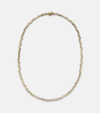 Suzanne Kalan 18kt gold tennis necklace with diamonds