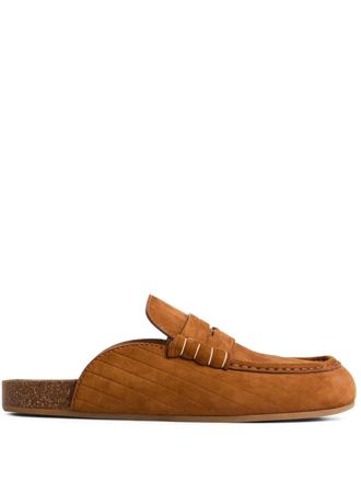 J.W.Anderson Stitch loafers - men - Calf Suede/Leather/Rubber - 12 - Brown