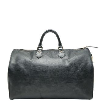 Louis Vuitton Black Noir Leather Boston Bag (Pre-Owned)