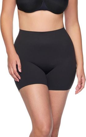 Miss Perfect Sleek Essentials Mid Thigh Shaping Shorts in Black at Nordstrom, Size Xx-Large