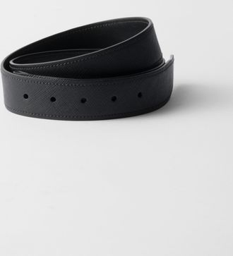 Prada Saffiano leather belt strap