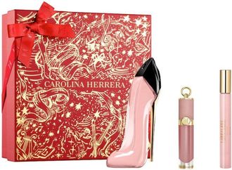 Carolina Herrera Womens Good Girl Blush Gift Set (Eau De Parfum 80ml + Lipstick + Eau De 10ml) - One Size