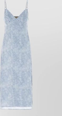 Michael Kors floral-print v-neck midi dress