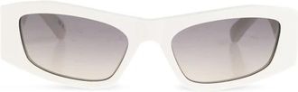 Balenciaga Rechthoekige Zonnebril - Dames - Zonnebrillen - Wit - ONE Size - Accessoires